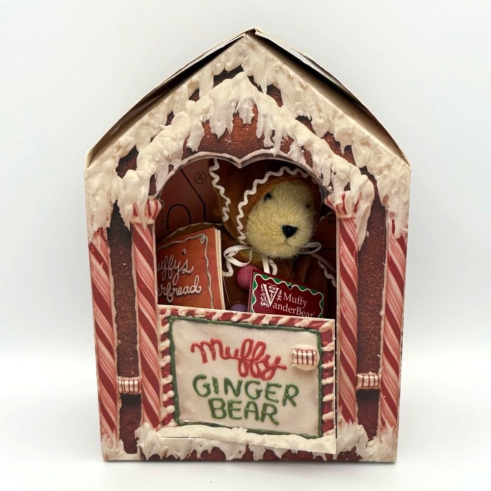 Muffy VanderBear Ginger Bear Holiday in Gingerbread House Limited Edition 1992